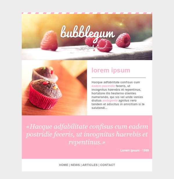 Templates Emailing Bubblegum Sarbacane