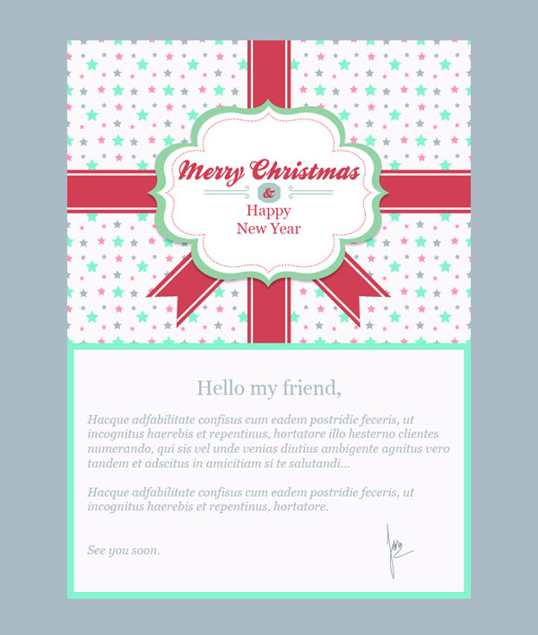 Templates Emailing Christmas Card Sarbacane