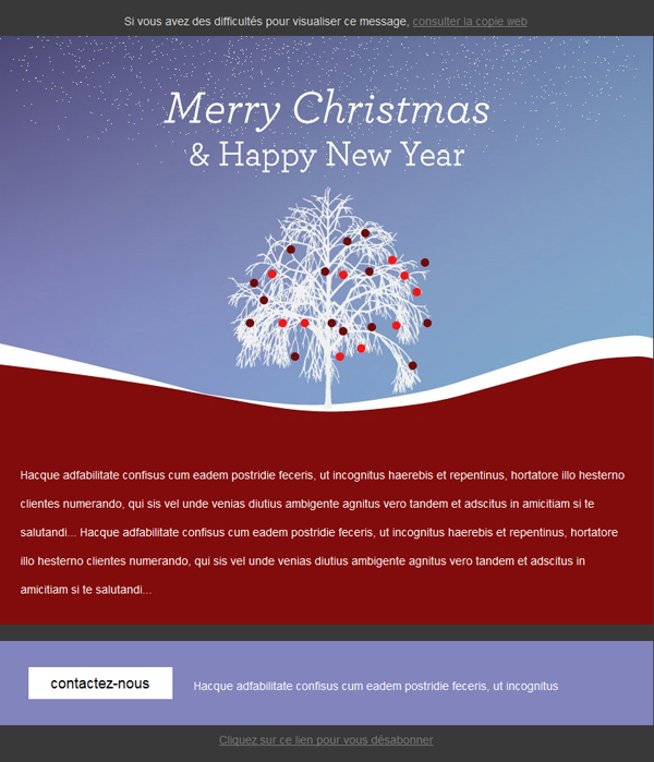 Templates Emailing Christmas Tree Sarbacane