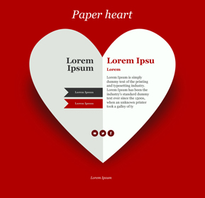 Templates Emailing Paper Heart Sarbacane