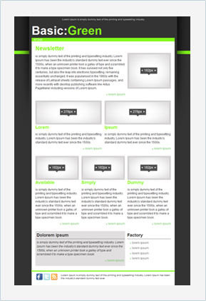 Templates Emailing Basic Green Sarbacane